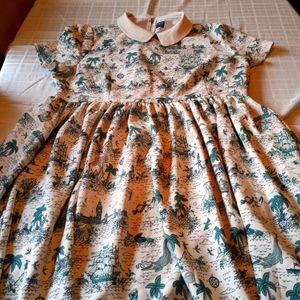 Dapper day 4x peter pan print dress
